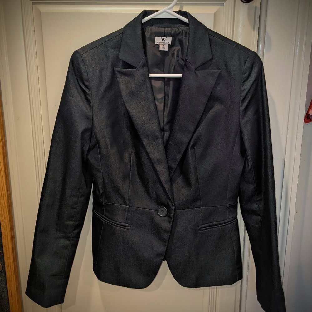 Worthington Women's Blazer Single Button Black Size 4 SM
